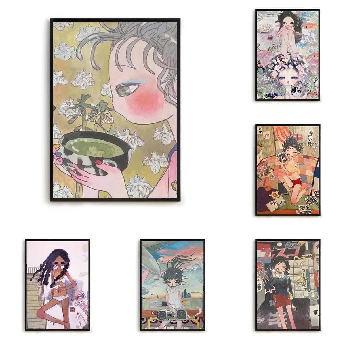 Home Decor Aesthetic Pinterest - Aya Takano Decorative Prints Wall Painting