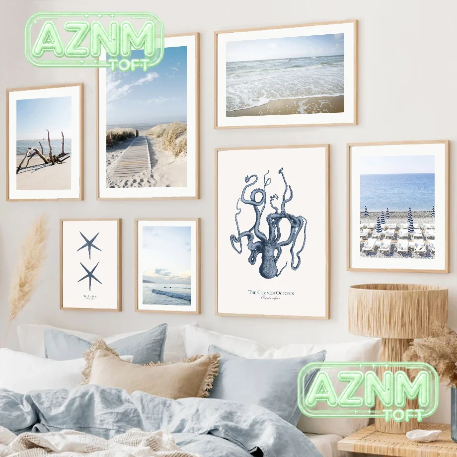 Sand Art Picture - Wall Art Canvas Painting Sea Beach