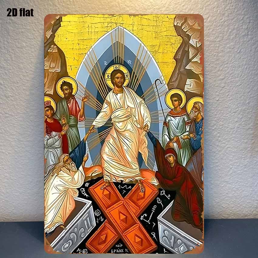 Home Decor Outside - 2D Vintage Metal Sign Easter Ascension