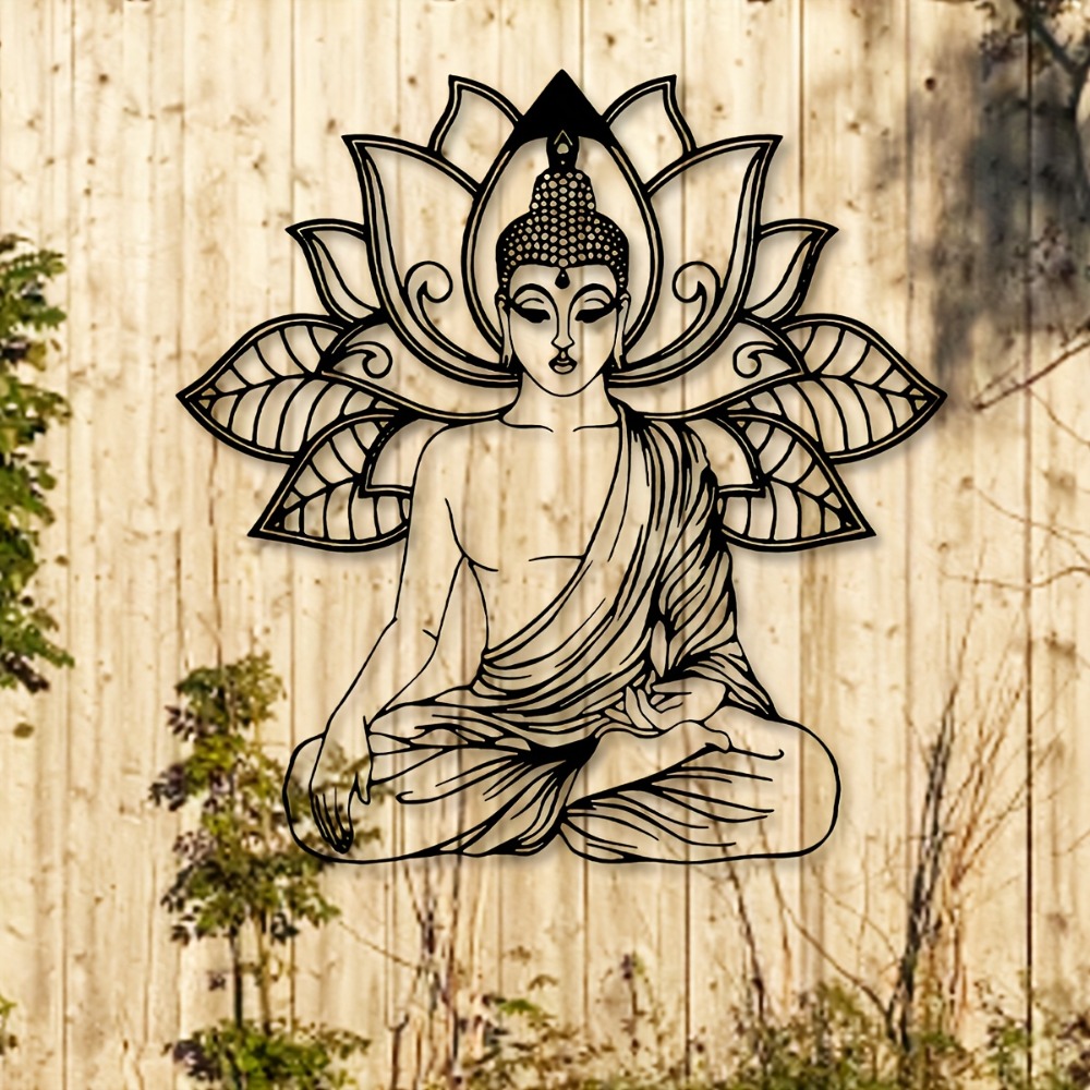 Home Decor Yoga - CIFBUY Lotus Buddha Metal Wall Art