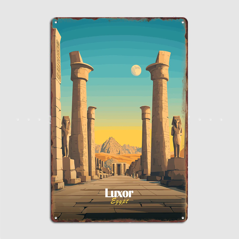 Home Decor Egypt - Luxor Egypt Travel Scenery Posters Retro