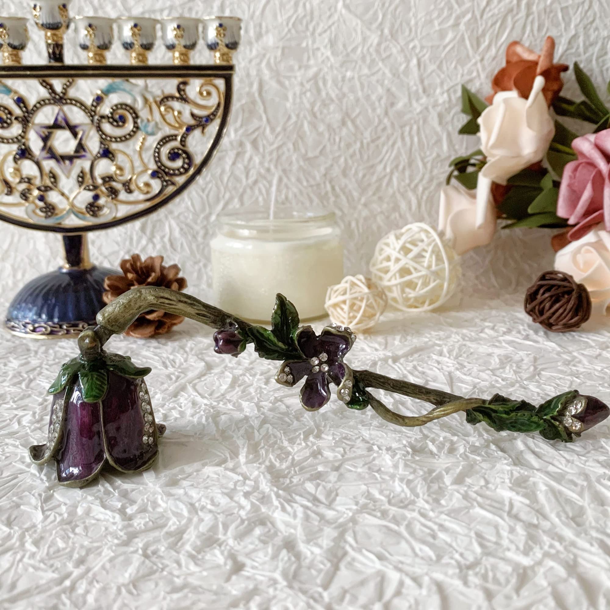 Home Decor Luxury - Luxury Floral Candle Snuffer Long Handle