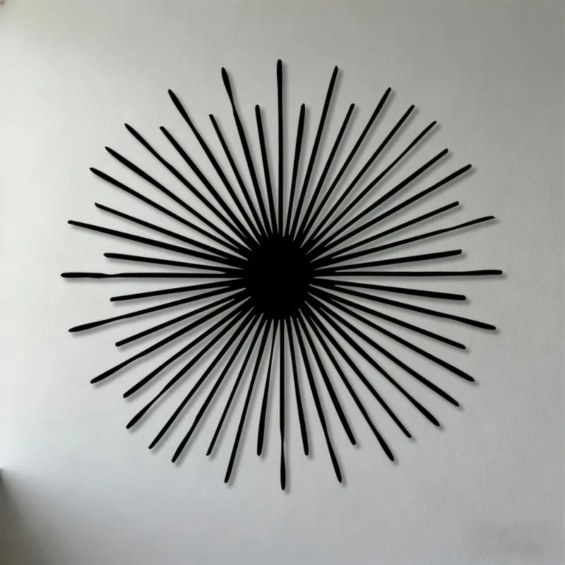 Home Decor Aesthetic Pinterest - Modern 2D Flat Sunburst Metal Wall