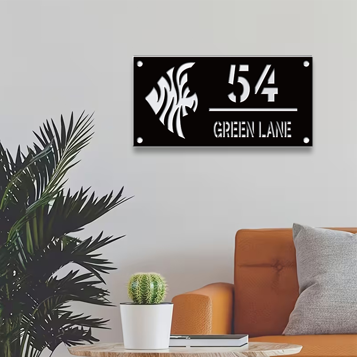 Home Decor Garden - 1Pc Custom tropical fish Number&Text Acrylic