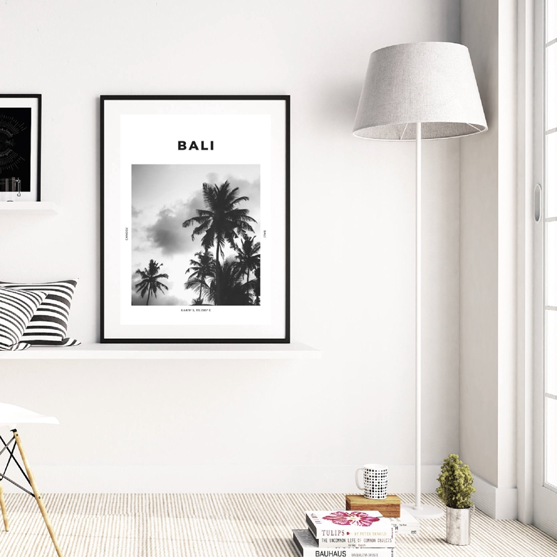 Bali Travel Print Black White  - Home Decor Ubud ulasan dan harga