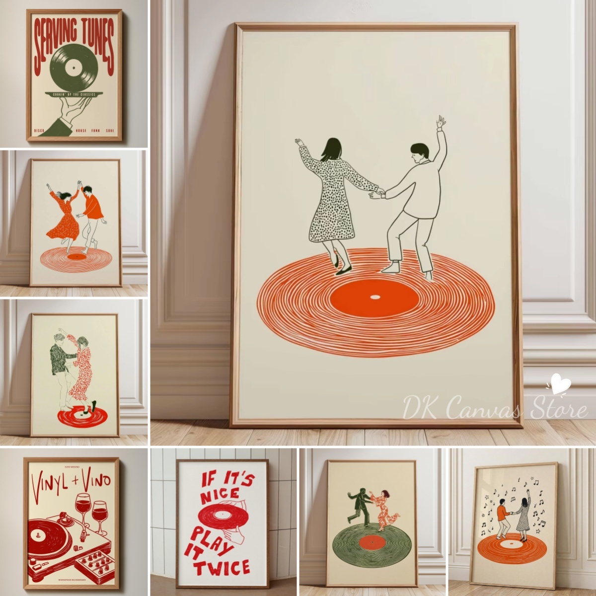 Retro Record Player Dancing Co - Home Decor Aesthetic Pinterest ulasan dan harga
