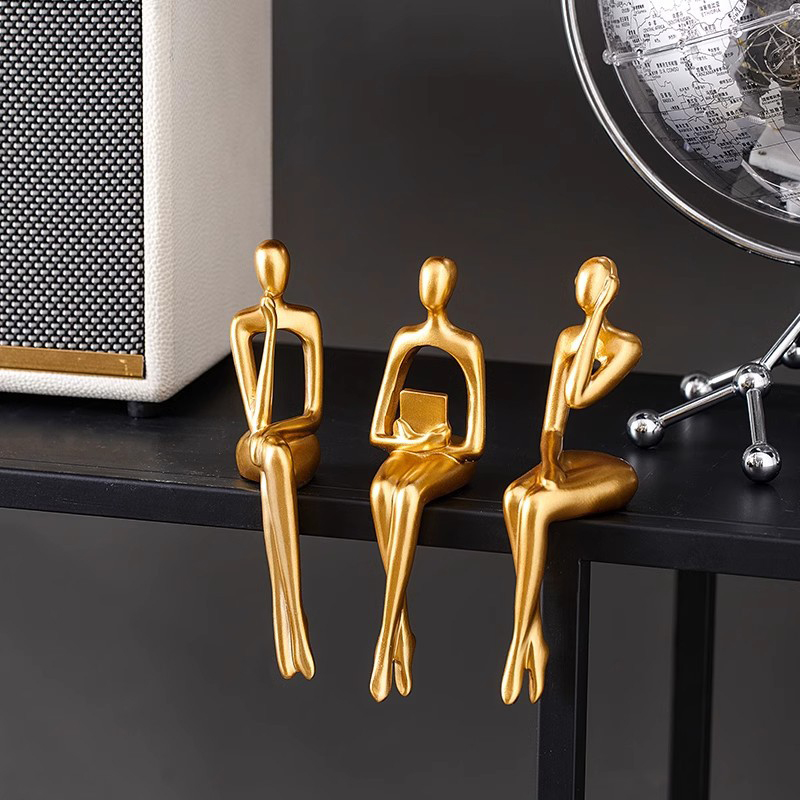 Thinker Statue Abstract Figure - Abstract Sculpture Resin ulasan dan harga