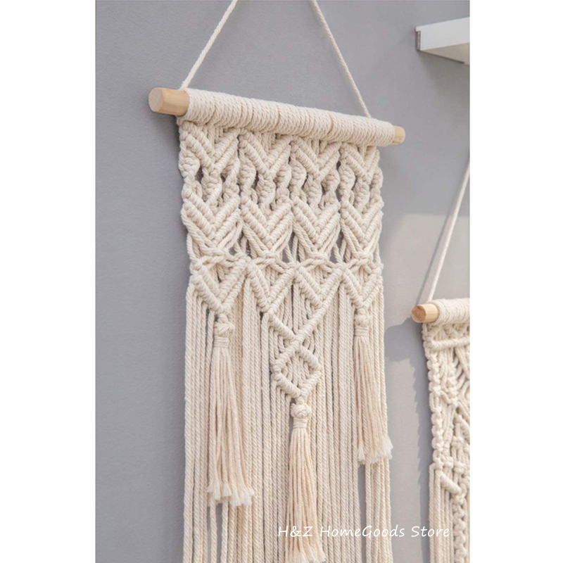 Hot Macrame Wall Hanging Tapes - Home Decor Yoga ulasan dan harga