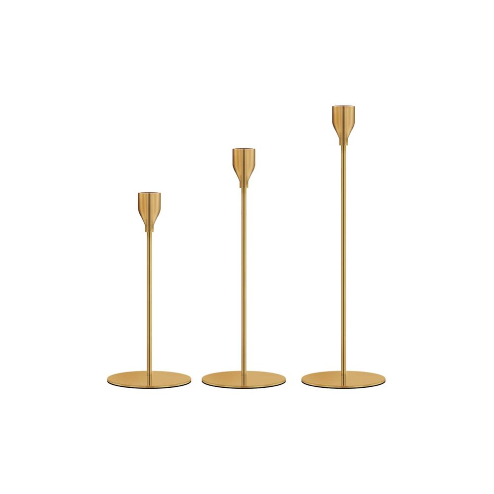 Set Of 3 Copper Candlesticks,  - Home Decor Luxury ulasan dan harga