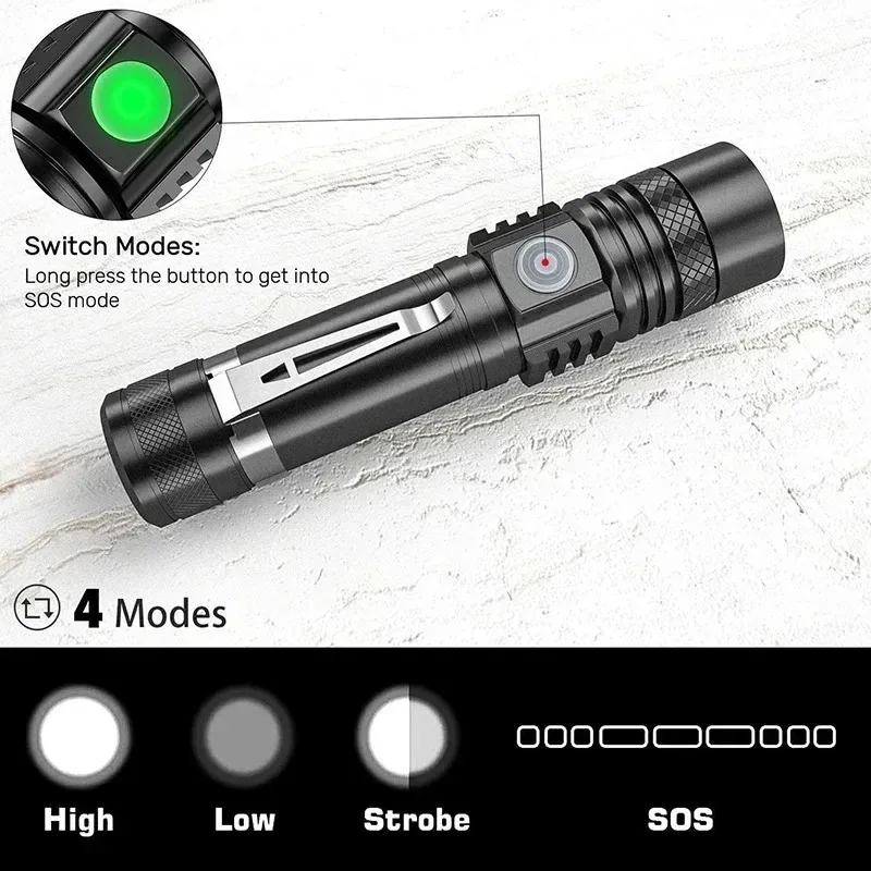 Rechargeable T6 Handheld Flash - Home Decor Outside ulasan dan harga