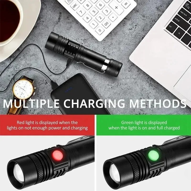 Rechargeable T6 Handheld Flash - Home Decor Outside ulasan dan harga