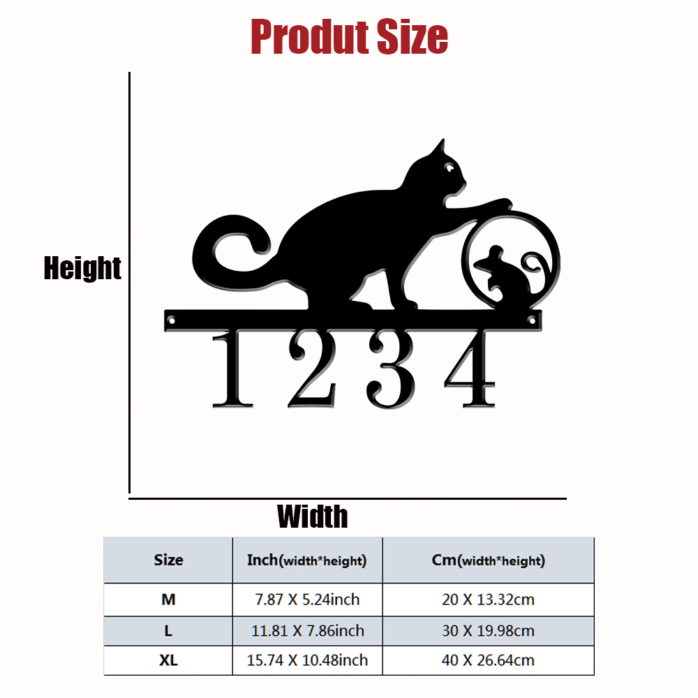 1Pc Custom cat Metal Door Stre - Home Decor Garden ulasan dan harga
