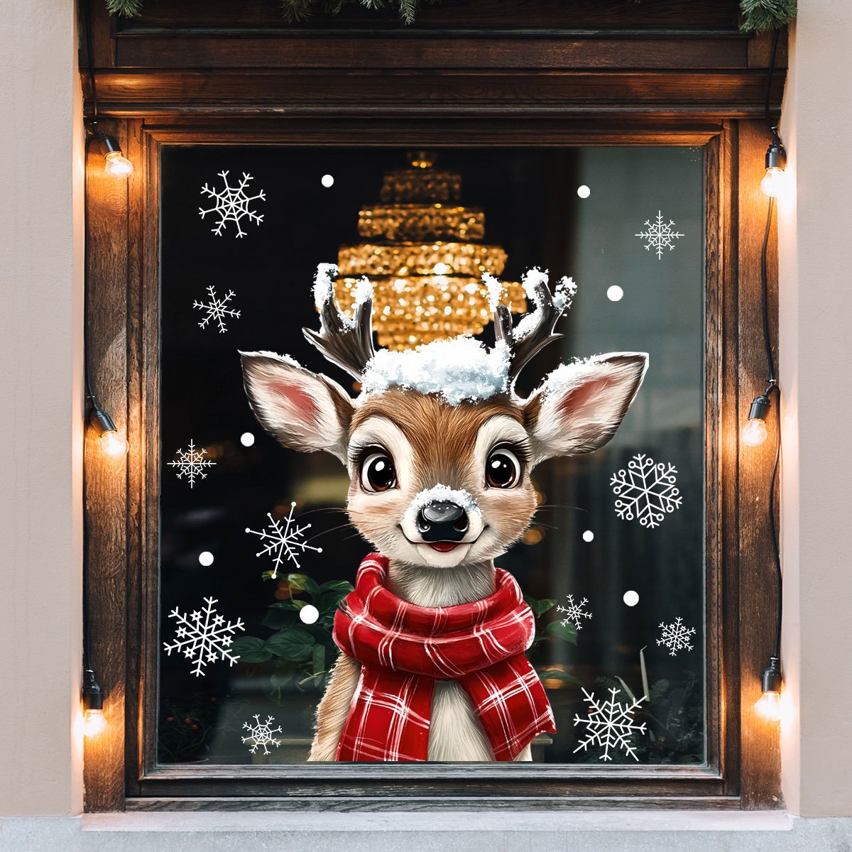 1pc Christmas Scarf Snowflake  - Home Decor Window Blinds ulasan dan harga