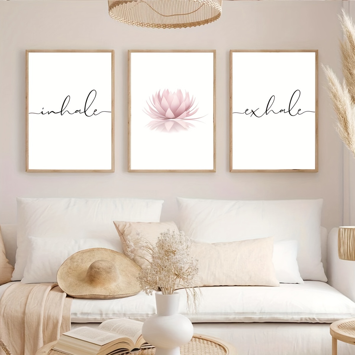 3pcs/set Inhale Exhale Zen Abs - Home Decor Yoga ulasan dan harga