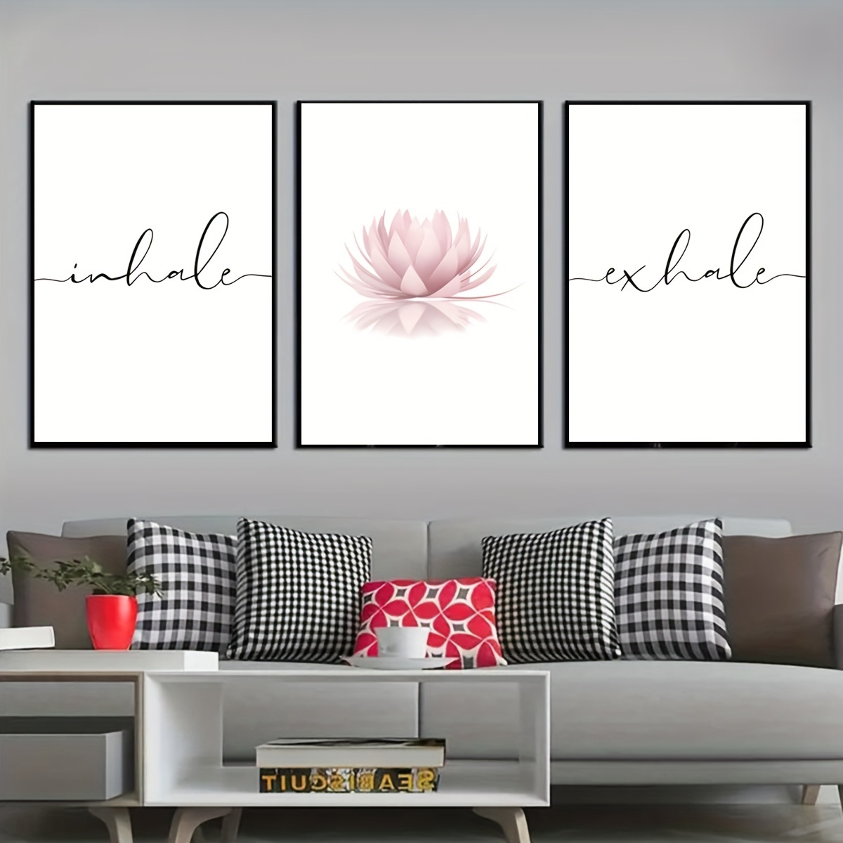 3pcs/set Inhale Exhale Zen Abs - Home Decor Yoga ulasan dan harga