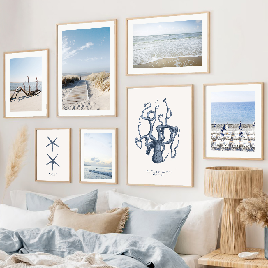 Wall Art Canvas Painting Sea B - Sand Art Picture ulasan dan harga