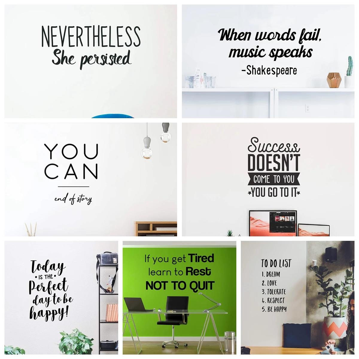 1pc Quotes Wall Sticker Self-a - Home Decor Window Blinds ulasan dan harga