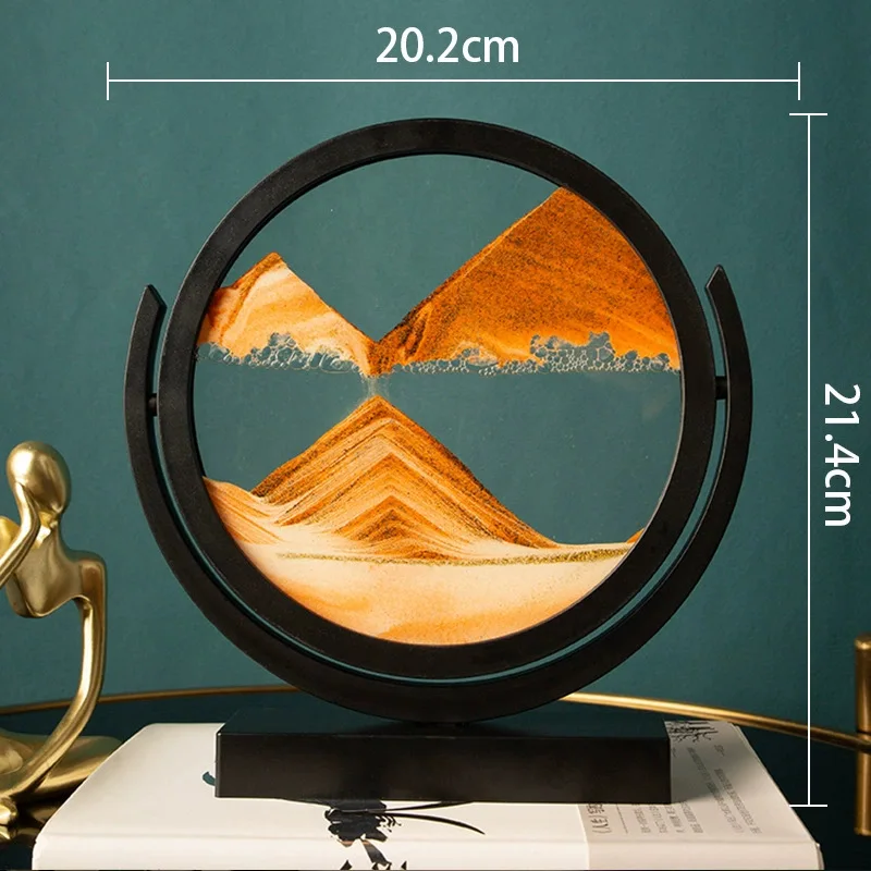 3D Hourglass Dynamic Glass Hou - Sand Art Picture ulasan dan harga