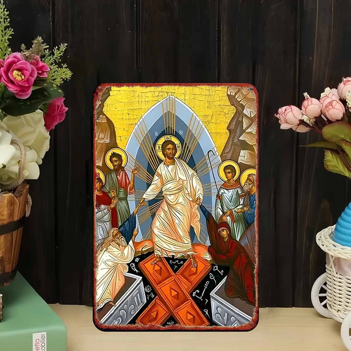 2D Vintage Metal Sign Easter A - Home Decor Outside ulasan dan harga