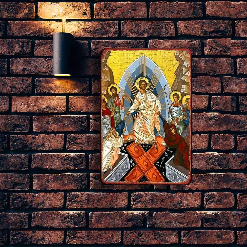 2D Vintage Metal Sign Easter A - Home Decor Outside ulasan dan harga