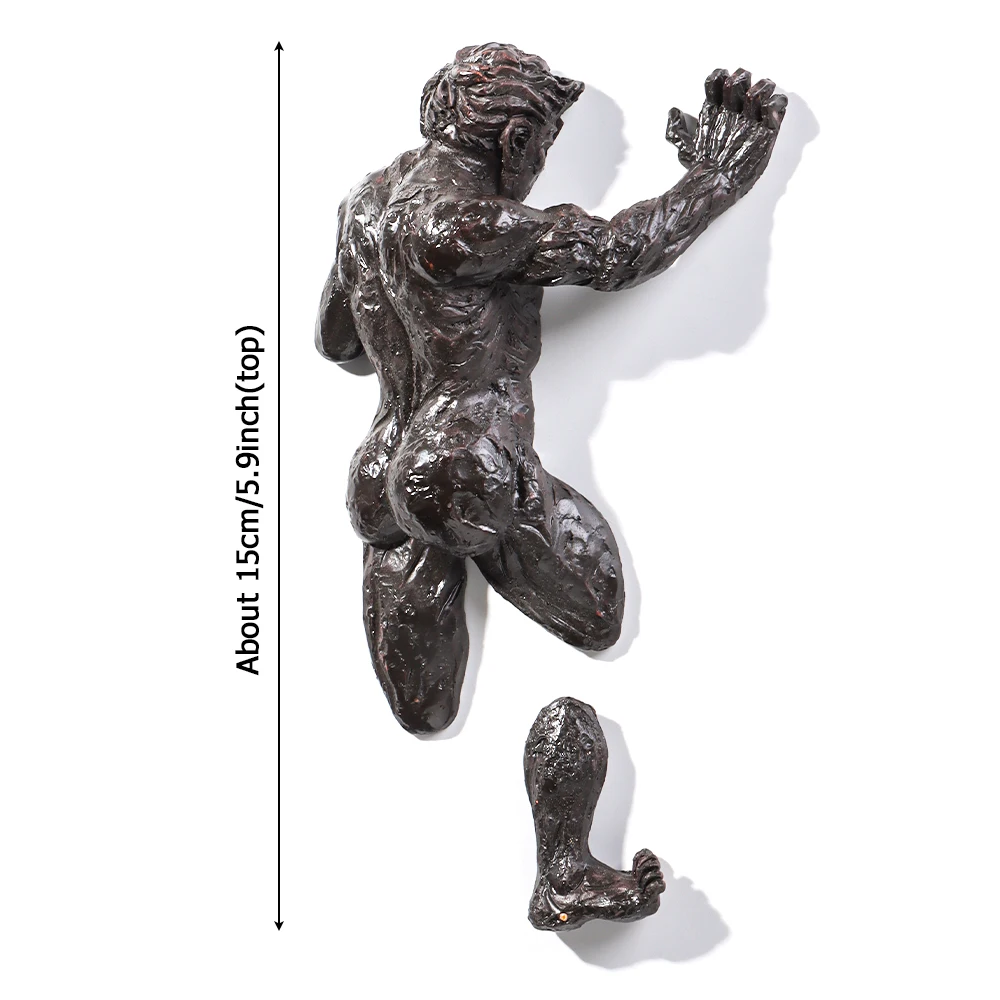 3D Through Wall Figure Sculptu - Abstract Sculpture Resin ulasan dan harga