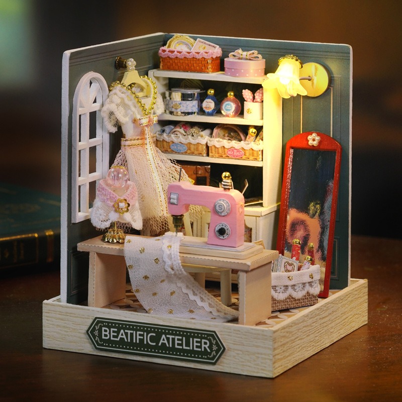 Mini Dollhouse Kit Sakura Stre - Home Decor Store ulasan dan harga