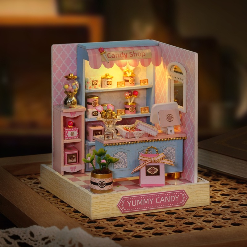Mini Dollhouse Kit Sakura Stre - Home Decor Store ulasan dan harga