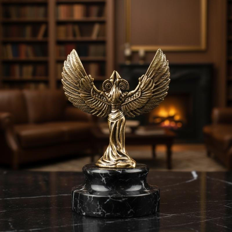 Mini Brass Winged Goddess Figu - Home Decor Egypt ulasan dan harga
