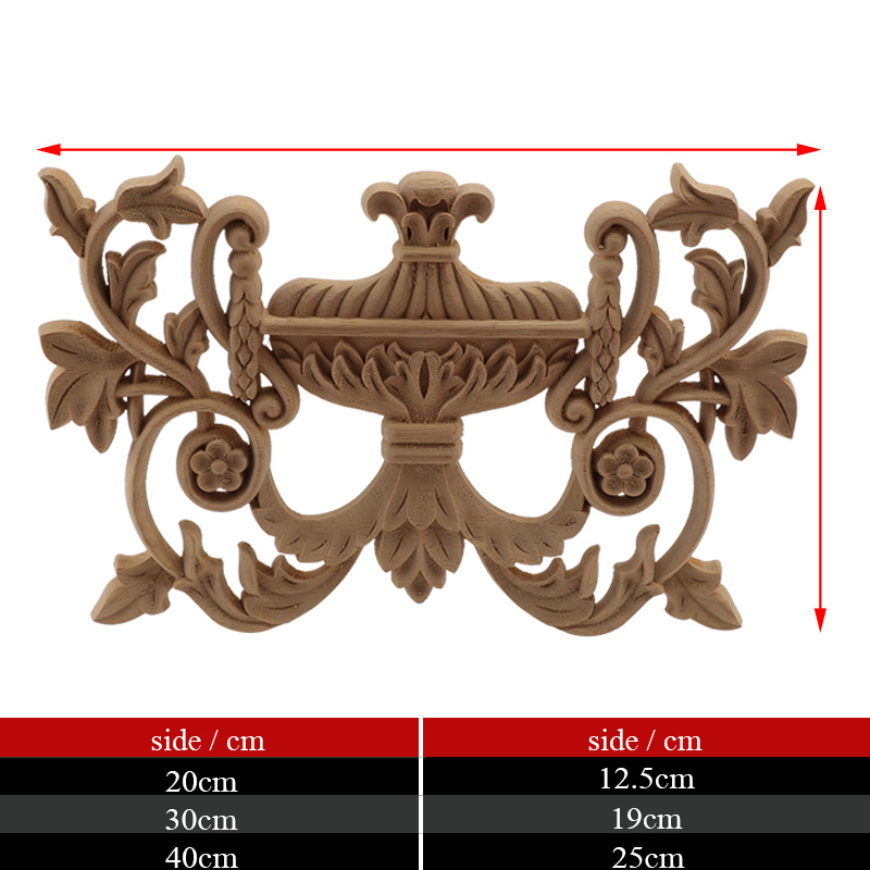 Wall Wood Carved  Applique Woo - Home Decor Wall Molding ulasan dan harga