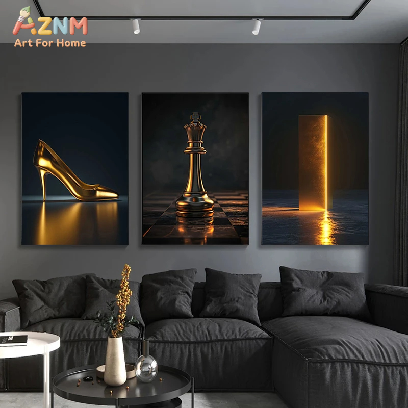 AZNM Luxury Gold Themed Framel - Home Decor Luxury ulasan dan harga