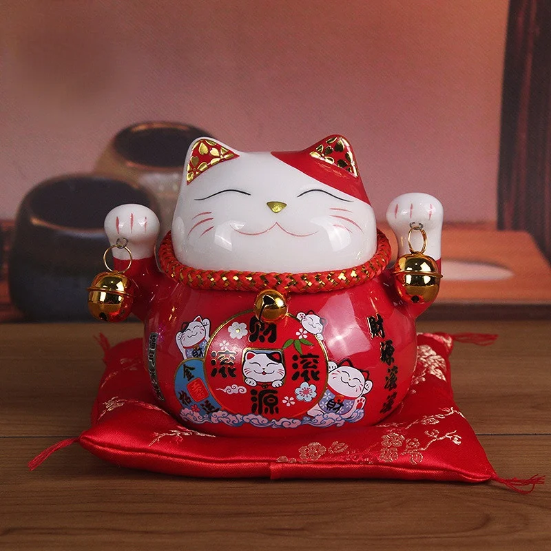4.5 Inch Lucky Cat Piggy Bank  - Home Decor Store ulasan dan harga