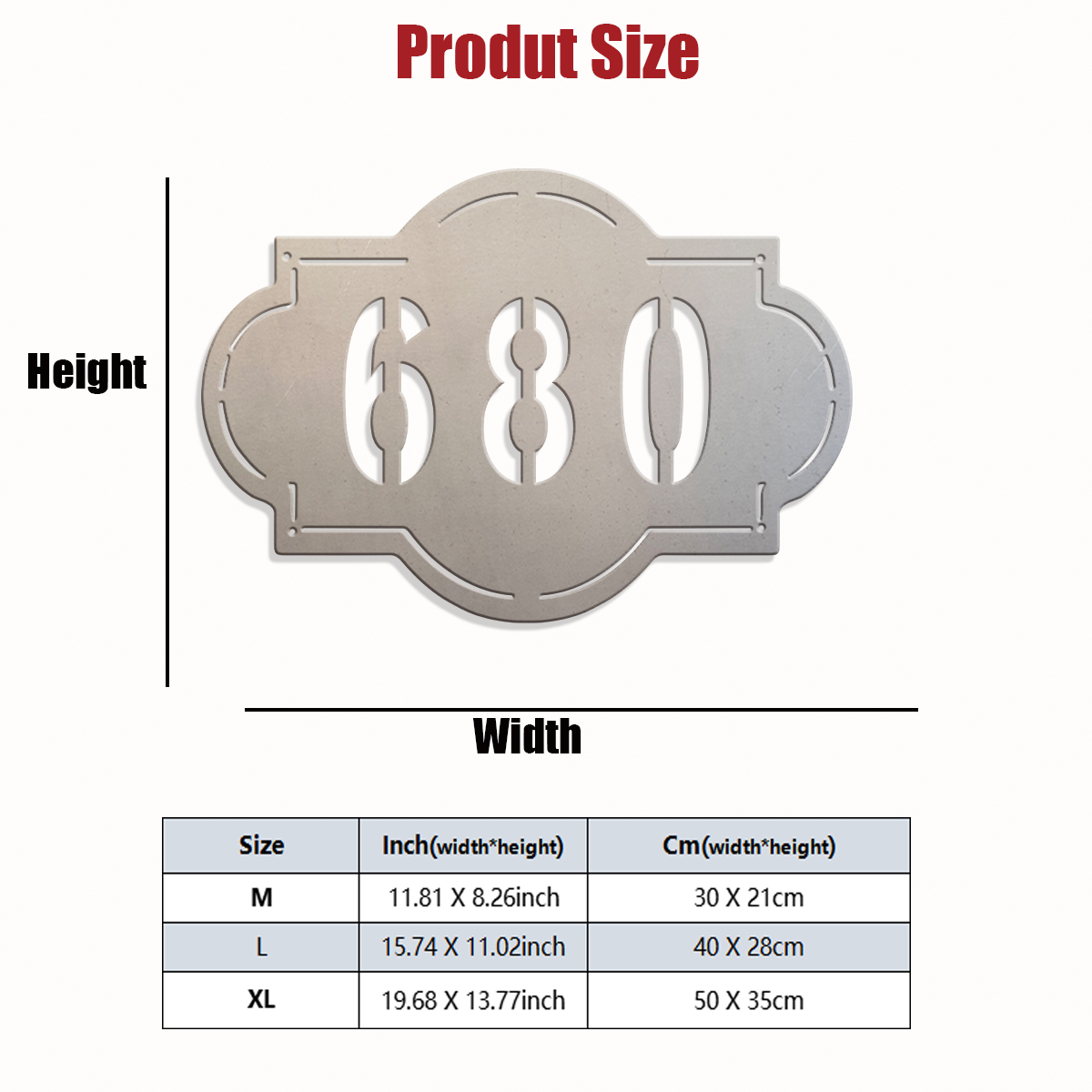 1pc Custom Number Metal Wall D - Home Decor Garden ulasan dan harga
