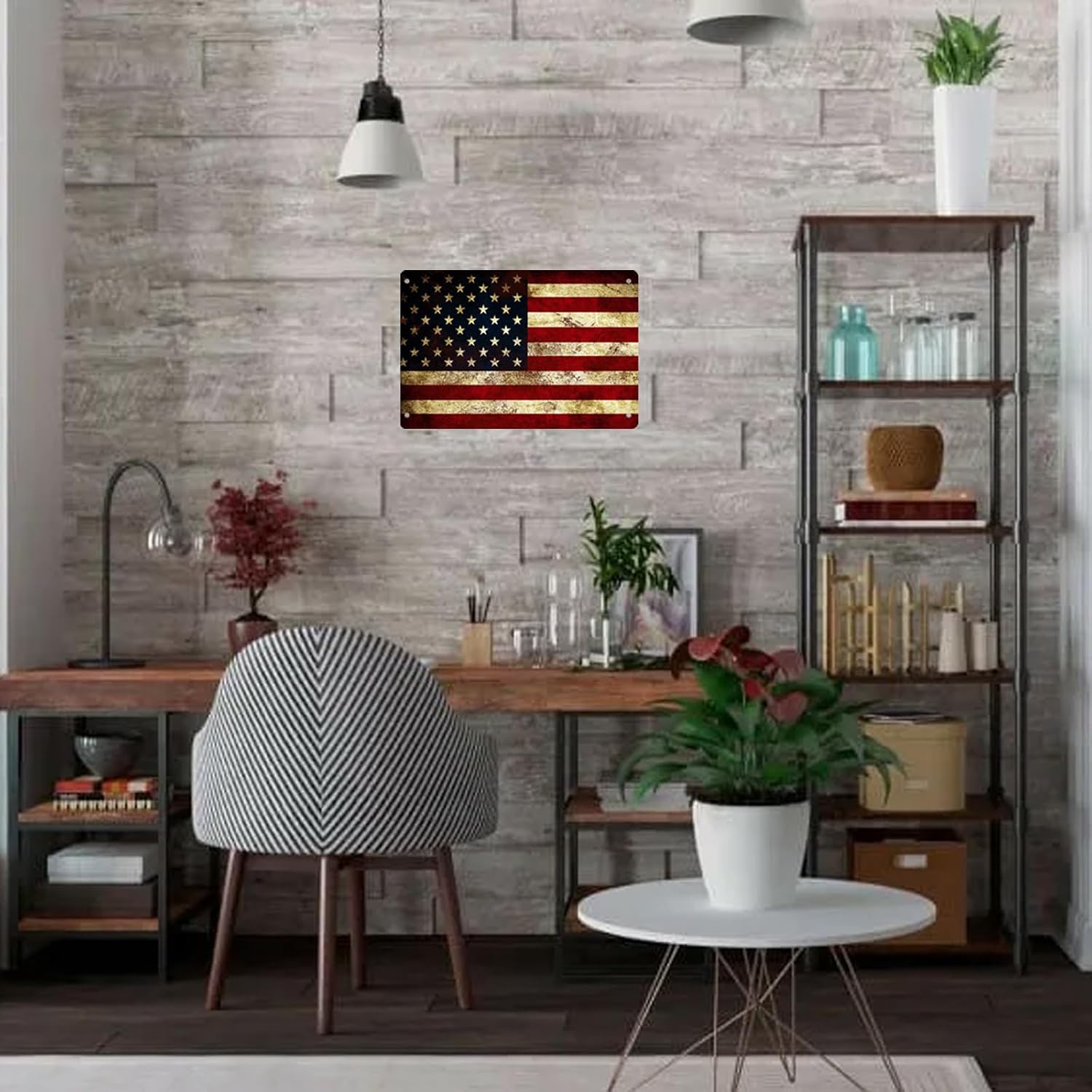 Vintage Tin Metal Wall Plaque  - Home Decor Store ulasan dan harga