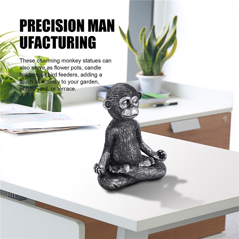 AC62-Meditating Monkey Statue  - Home Decor Yoga ulasan dan harga