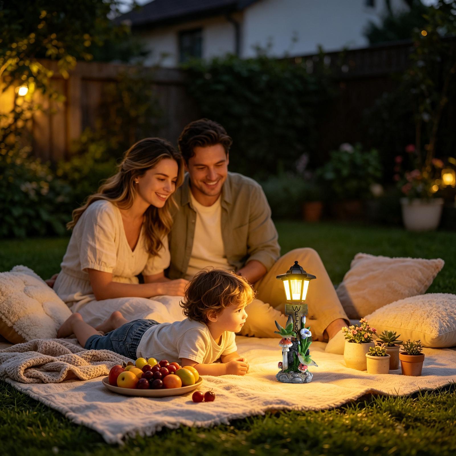Solar Garden Lights Statue Aut - Home Decor Garden ulasan dan harga