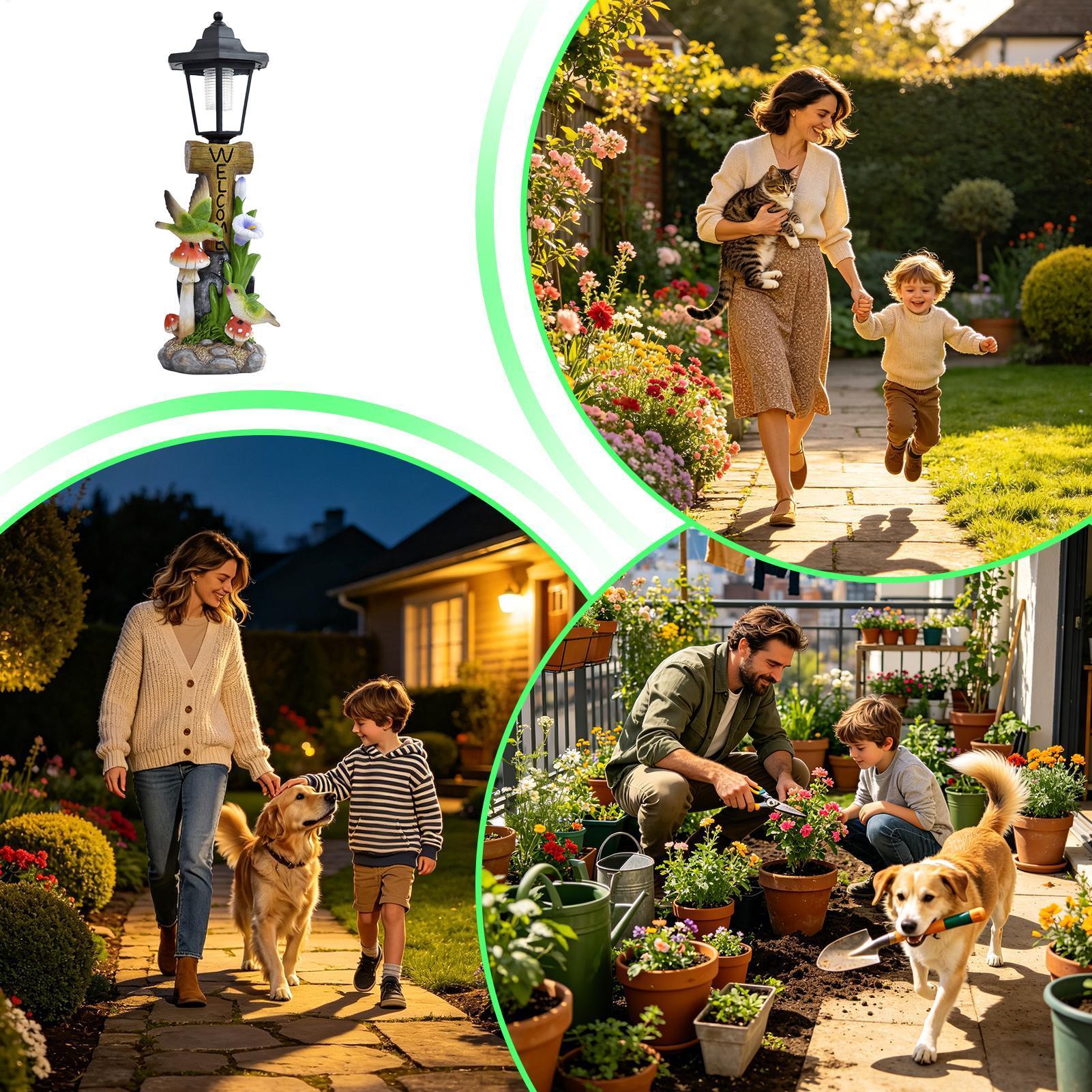 Solar Garden Lights Statue Aut - Home Decor Garden ulasan dan harga