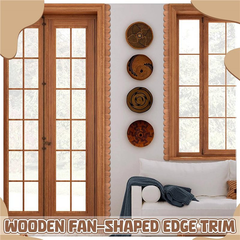 T19C 72Pcs Unfinished Scallope - Home Decor Wall Molding ulasan dan harga