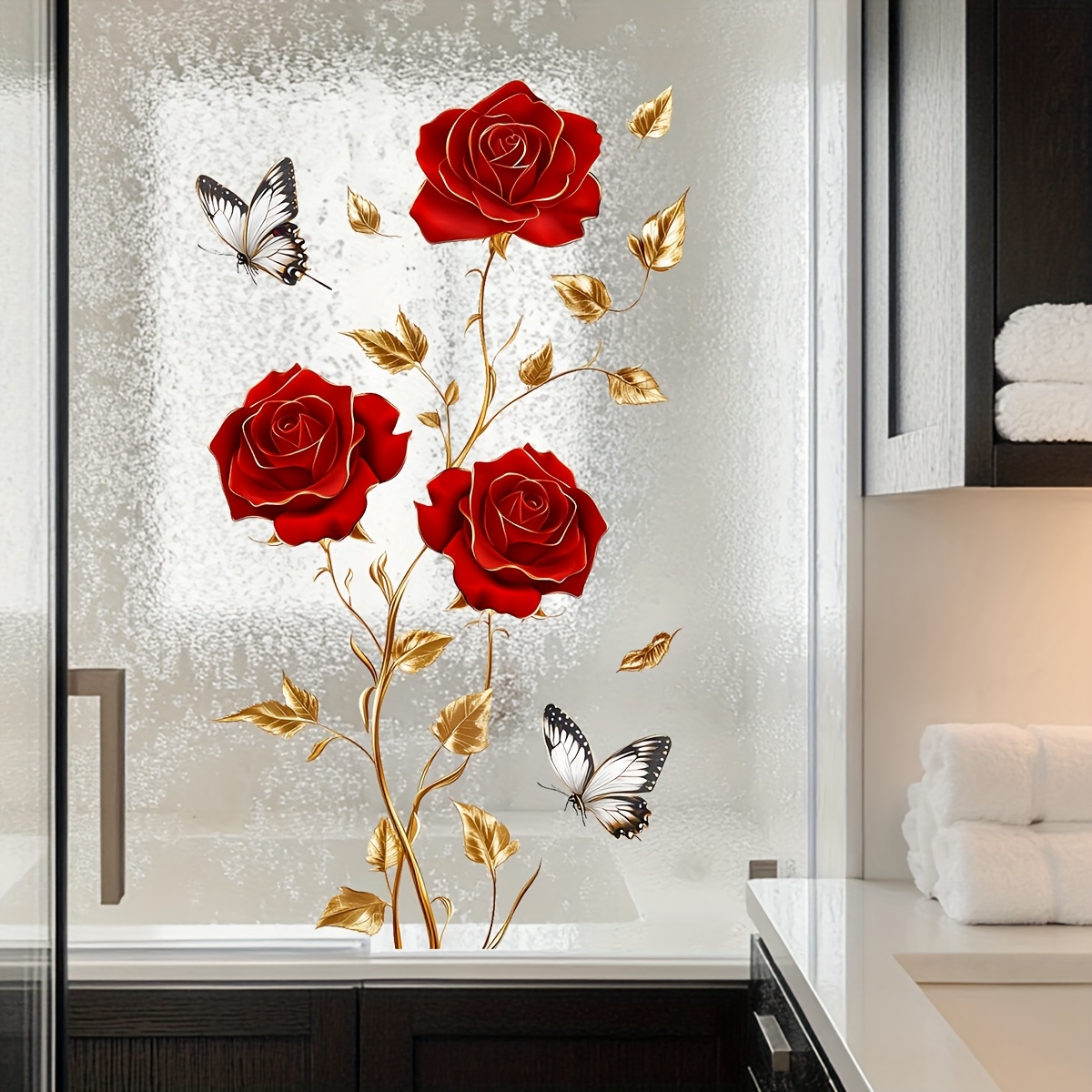 1Pc Charming and Romantic Red  - Home Decor Window Blinds ulasan dan harga
