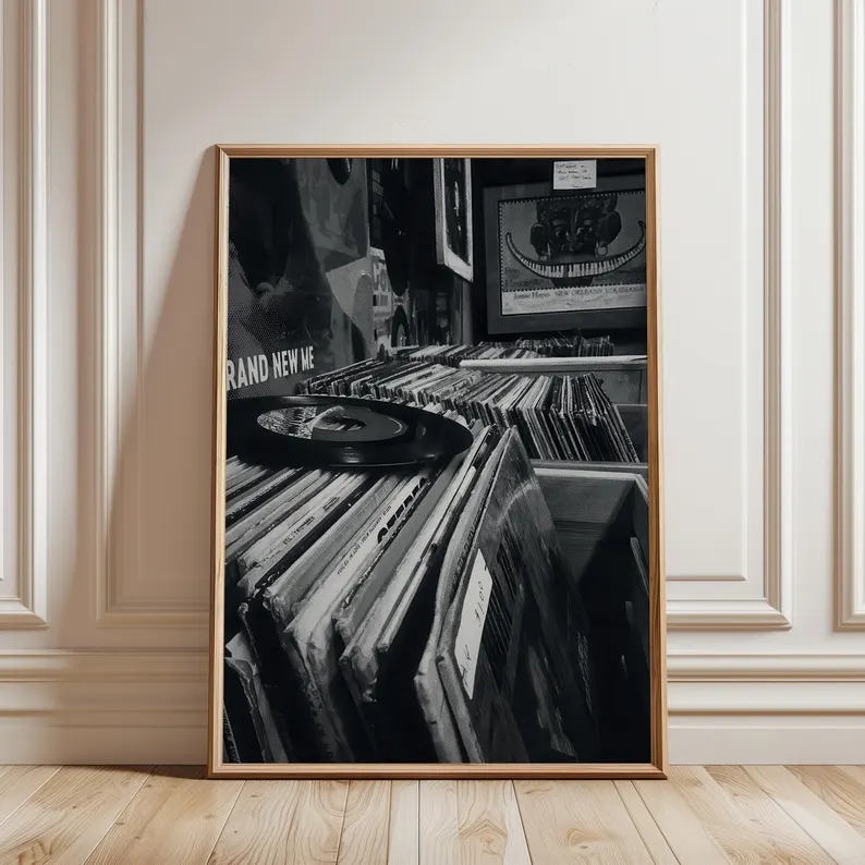 Modern Vinyl Record Store Blac - Home Decor Store ulasan dan harga