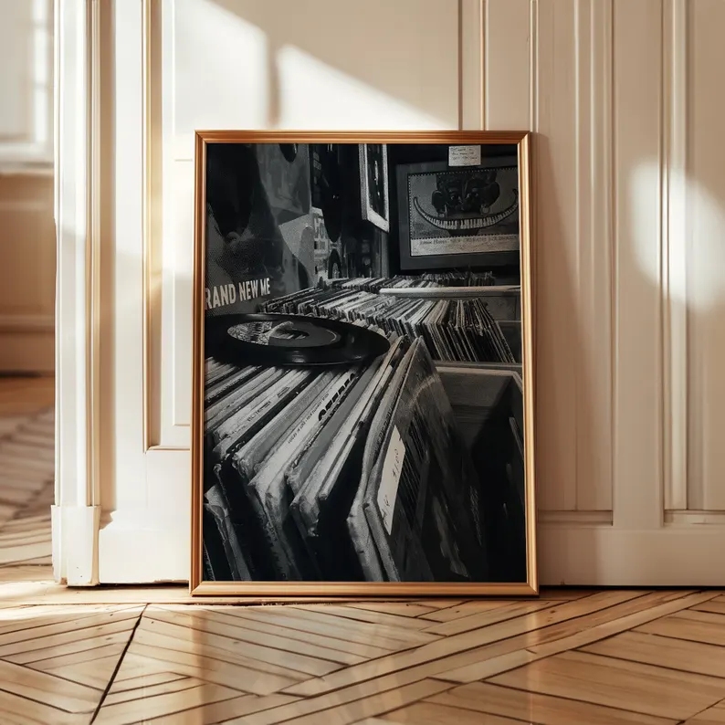 Modern Vinyl Record Store Blac - Home Decor Store ulasan dan harga