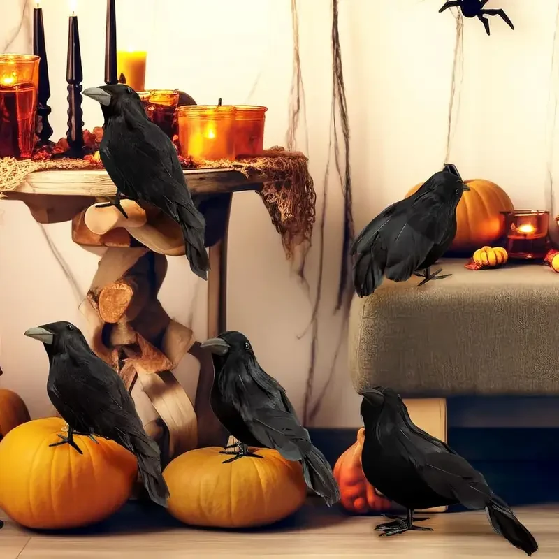 1PC Black Crow Halloween Decor - Home Decor Garden ulasan dan harga
