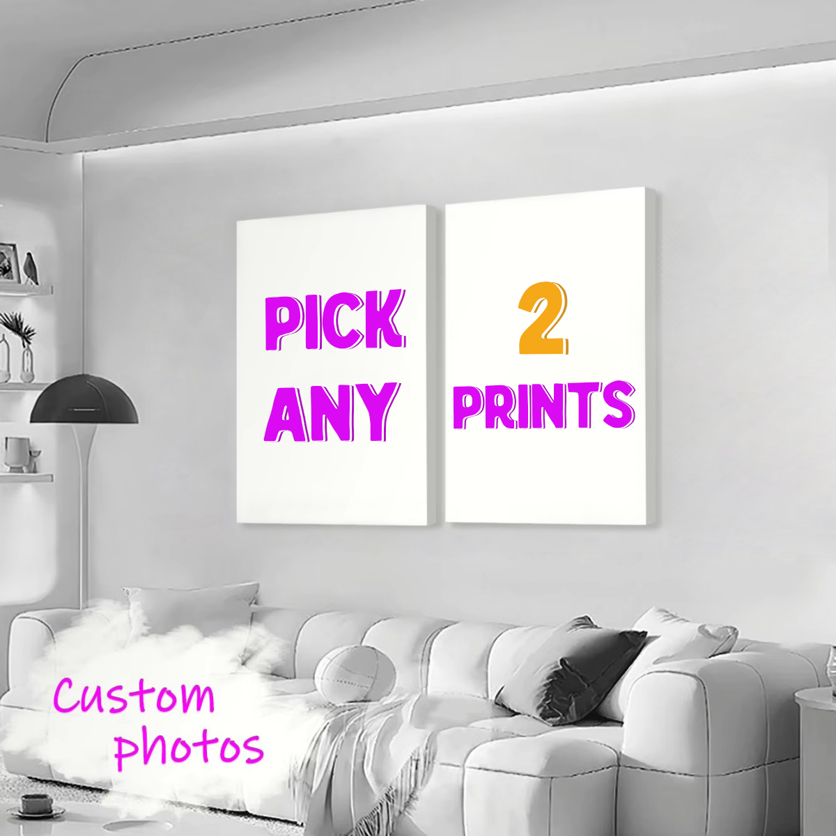 2/4/6pcs Custom Canvas Printin - Home Decor Aesthetic Pinterest ulasan dan harga