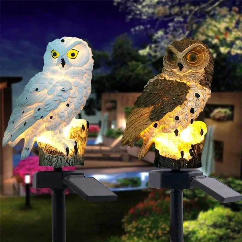 Solar Owl Statue Garden Light  - Home Decor Garden ulasan dan harga