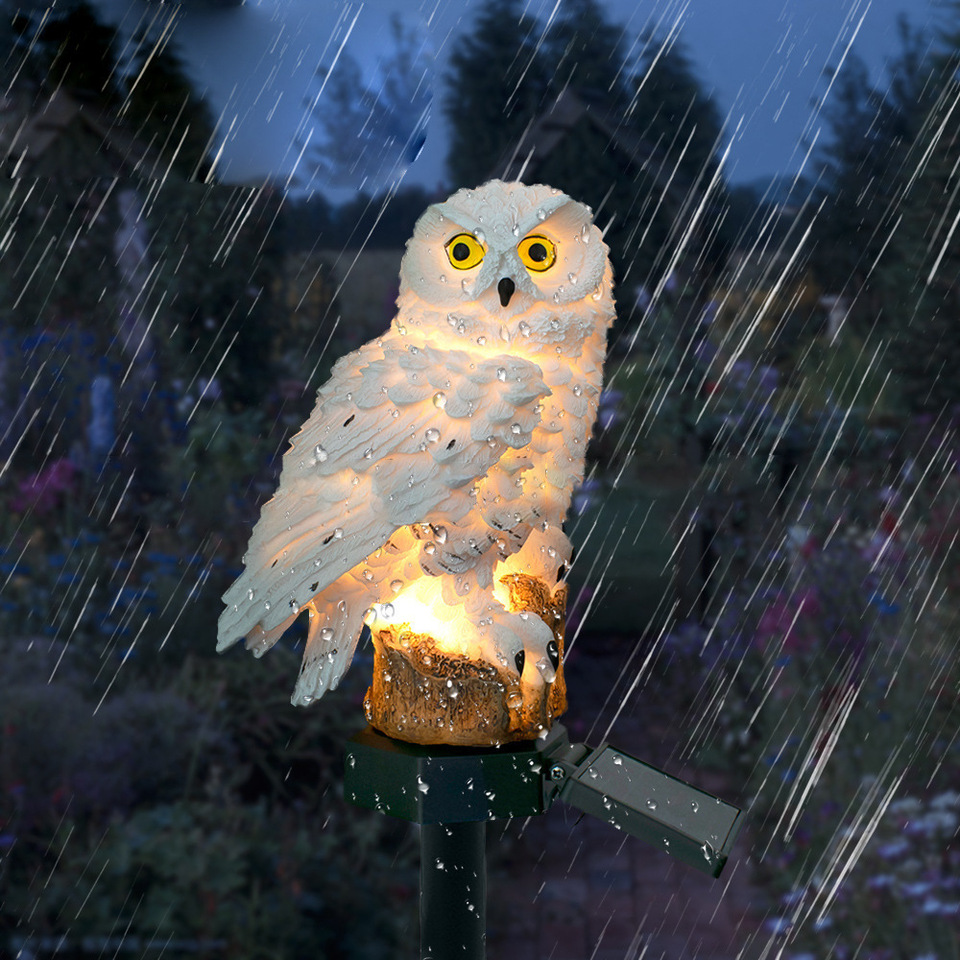 Solar Owl Statue Garden Light  - Home Decor Garden ulasan dan harga
