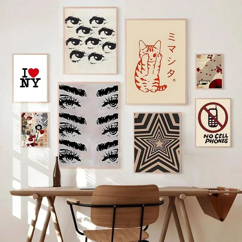Posters Y2K Rock Style Canvas  - Home Decor Aesthetic Pinterest ulasan dan harga
