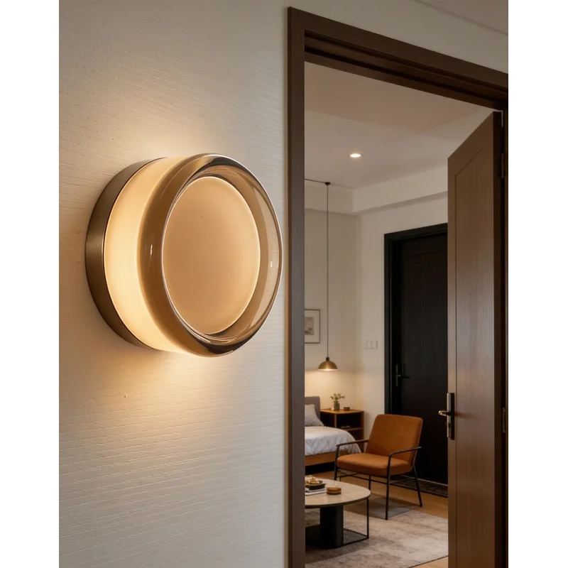 Modern Glass LED Wall Sconce R - Home Decor Wall Molding ulasan dan harga