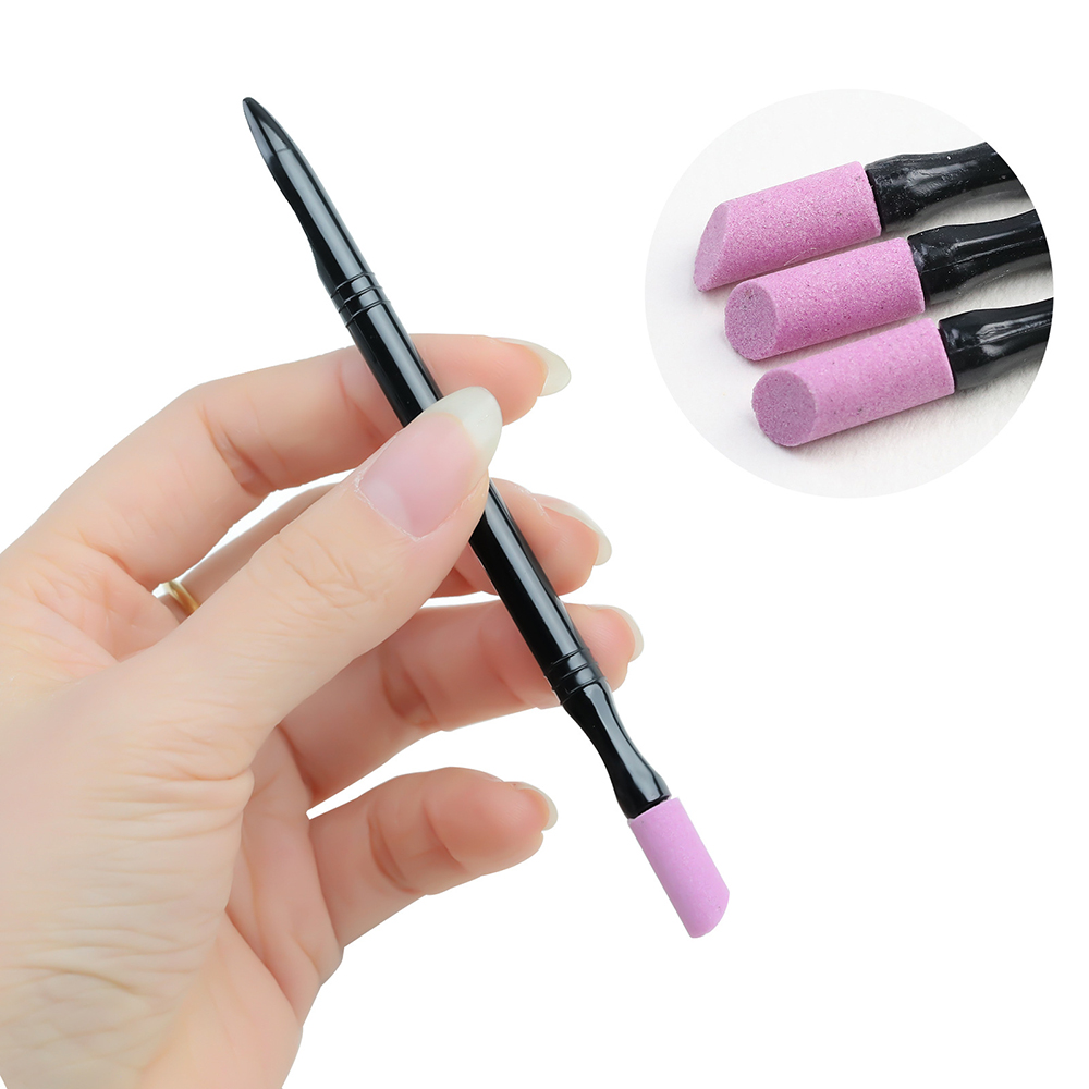 2Pcs Quartz Sand Cuticle Pushe - Sand Art Picture ulasan dan harga