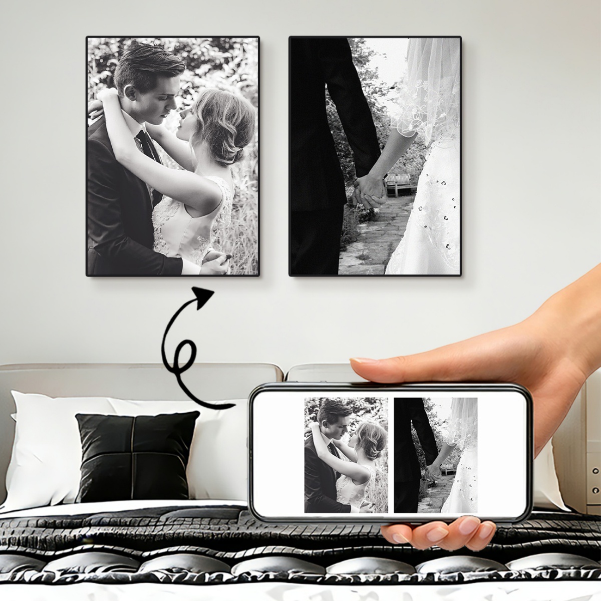2pcs/set Custom Canvas Printin - Home Decor Aesthetic Pinterest ulasan dan harga