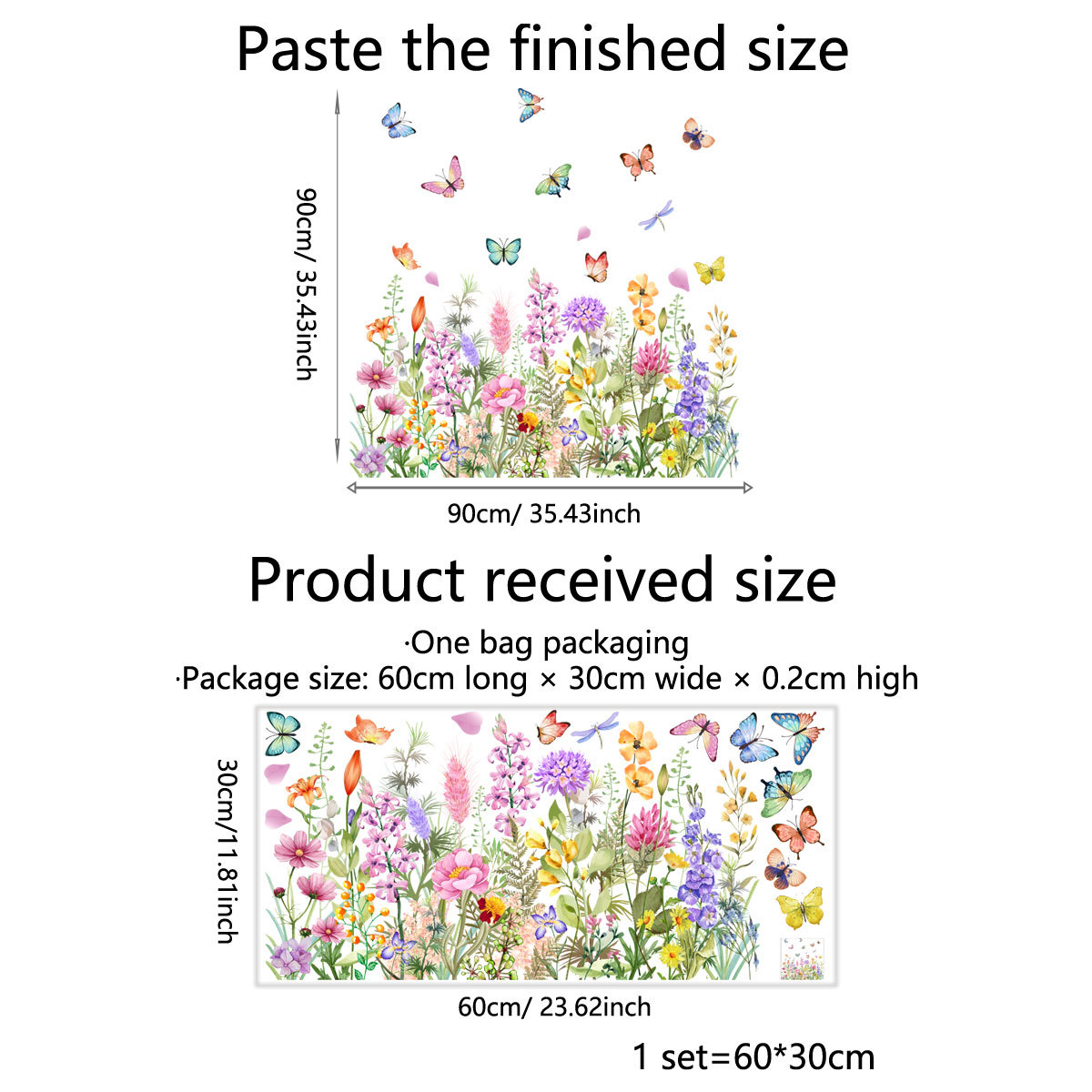 Watercolor Colored Flowers But - Home Decor Window Blinds ulasan dan harga