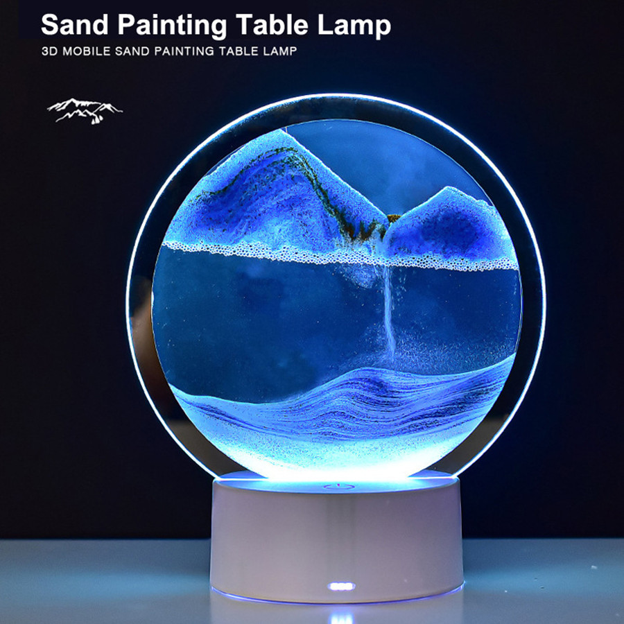 LED 16 Colors 3D Sandscape Lam - Sand Art Picture ulasan dan harga